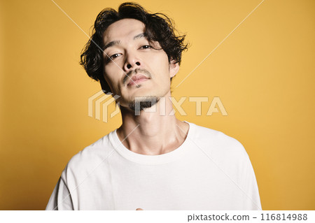 一個拿著彩色袋子擺姿勢的男人 一個拿著彩色袋子擺姿勢的男人 116814988