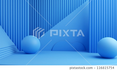 Blue Abstract 3D Background 116815754