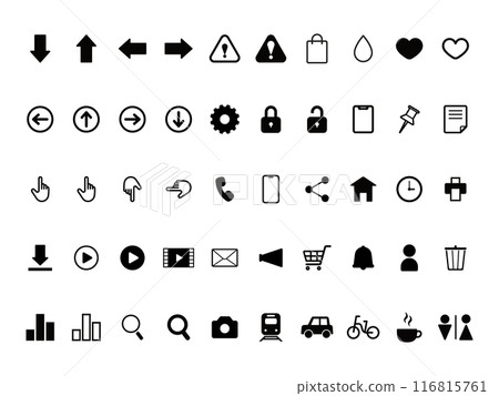 Simple universal icon set 116815761