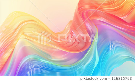 抽像多彩流線型 3D 影像 116815798