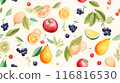 Seamless fruit pattern 116816530