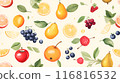 Seamless fruit pattern 116816532
