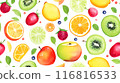 Seamless fruit pattern 116816533