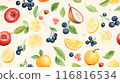Seamless fruit pattern 116816534
