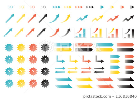 Arrows and icon sets for business use_vitamin colors 116816840
