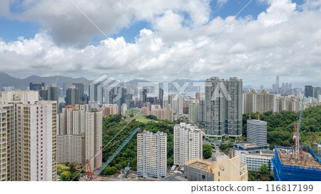 July 20 2024 City scape in Kwun tong Kowloon, Hong Kong 116817199