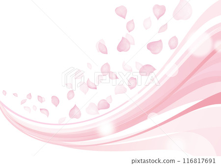 Watercolor style pink lines and fluffy petals 116817691