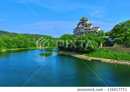 [Okayama Prefecture] Okayama Castle and Asahikawa in fine weather (after major renovation in Reiwa) 116817751
