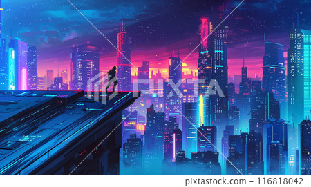 以未來城市為背景的忍者 116818042
