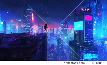 以未來城市為背景的忍者 116818043