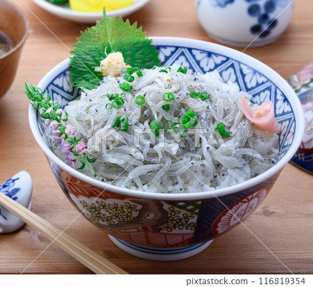 Fresh raw shirasudon Fresh raw shirasudon 116819354