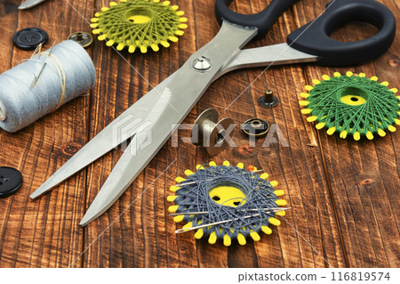 Tailor sewing accessories. Tailor sewing accessories. 116819574