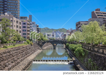 a Megane Bridge, Iconic Landmark of Nagasaki Spectacular Scenery May 14 2024 a Megane Bridge, Iconic Landmark of Nagasaki Spectacular Scenery May 14 2024 116820124