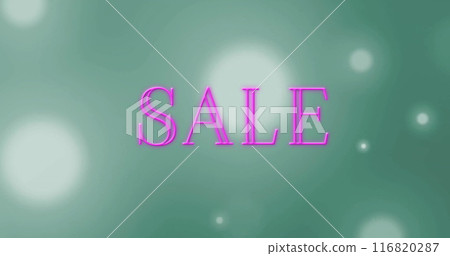 Image of sale text over green light spots Image of sale text over green light spots 116820287