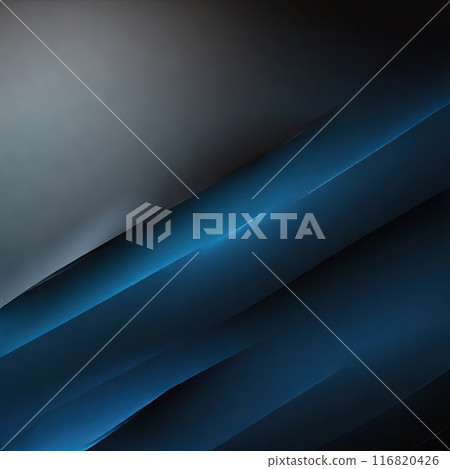 Abstract blue and black background with smooth lines for your design. 116820426