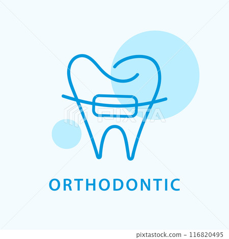 Modern Dentist logo Dental braces care clinic icon Modern Dentist logo Dental braces care clinic icon 116820495