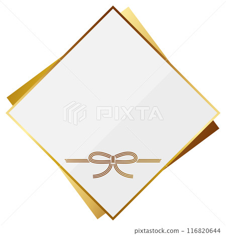 豪華 Mizuhiki 框架白色和金色 116820644