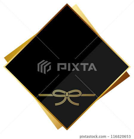 Luxurious Mizuhiki frame in black and gold 116820653