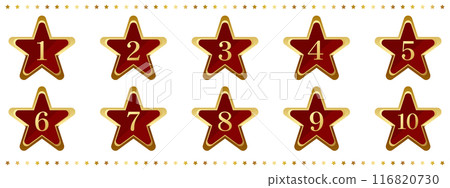 A luxurious ranking emblem set of 1st to 10th place 116820730