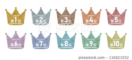 皇冠排名水彩風格插畫集 116821032