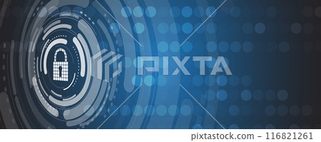 Internet digital syber security technology concept for business background. Lock on circuit board. Vector art. Internet digital syber security technology concept for business background. Lock on circuit board. Vector art. 116821261