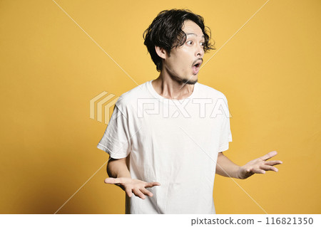 一個拿著彩色袋子擺姿勢的男人 一個拿著彩色袋子擺姿勢的男人 116821350