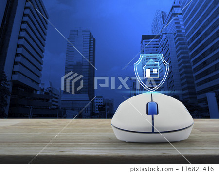 Business home insurance and security online concept Business home insurance and security online concept 116821416