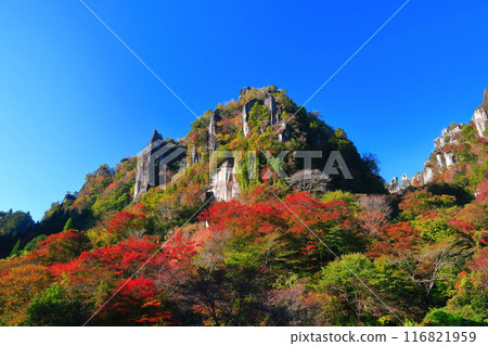 【大分縣】深秋紅葉的矢馬溪（一目了然八景） 116821959