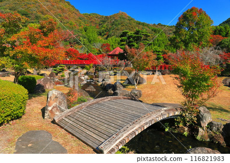 [Oita Prefecture] Autumn leaves at Keisekien on a clear day (Yabakei Dam Memorial Park) 116821983