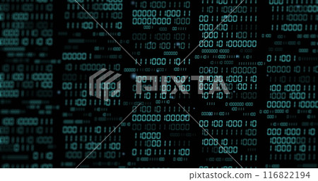 Image of binary coding and data processing 116822194