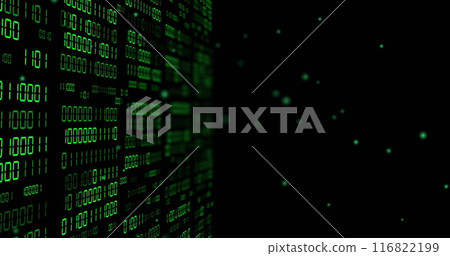 Image of binary coding and data processing 116822199