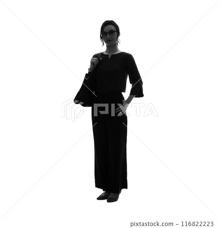 外國女子剪影精準手工剪裁全身照片PNG透明背景 外國女子剪影精準手工剪裁全身照片PNG透明背景 116822223