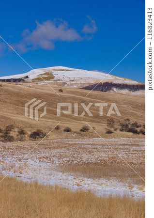 從大通場濕地看到的車山，降雪量很少 116823413