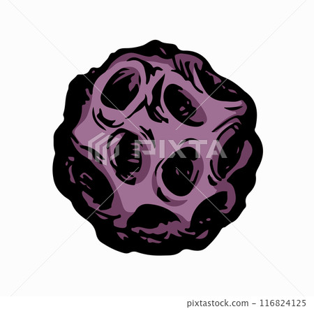 Vector drawing. Small Asteroid in the sky Vector drawing. Small Asteroid in the sky 116824125