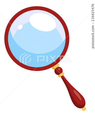 Magnifying glass game icon. Vector cartoon game ui symbol. Gui of rpg computer or mobile game Magnifying glass game icon. Vector cartoon game ui symbol. Gui of rpg computer or mobile game 116825476