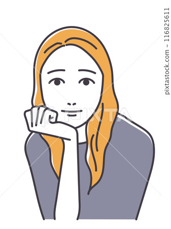 一位女士臉頰貼 一位女士臉頰貼 116825611