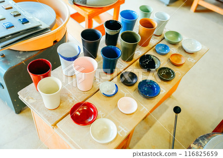 Kasama City, Ibaraki Prefecture, Ceramic Art Hill, Wheel Throwing Experience Finished Product Kasama City, Ibaraki Prefecture, Ceramic Art Hill, Wheel Throwing Experience Finished Product 116825659