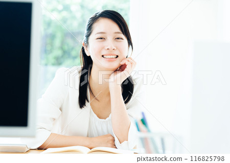 Woman dreaming about her future career Woman dreaming about her future career 116825798