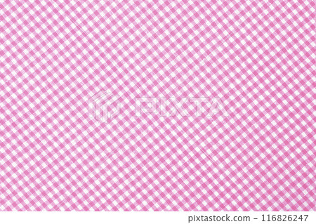 Fabric, gingham check pattern, background material 116826247