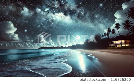 Aurora floating in the blue sea 116826290