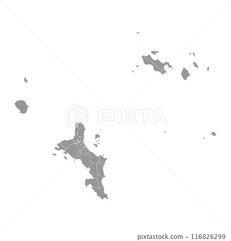 Saint Louis district map, administrative division of Seychelles. Vector illustration. 116826299