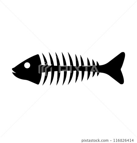 fish skeleton bone icon symbol fish skeleton bone icon symbol 116826414