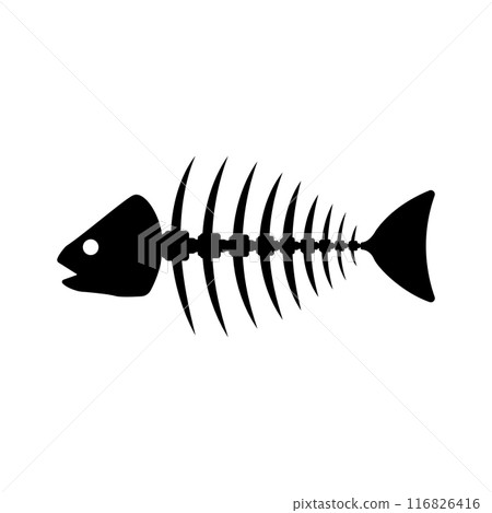 fish skeleton bone icon symbol fish skeleton bone icon symbol 116826416