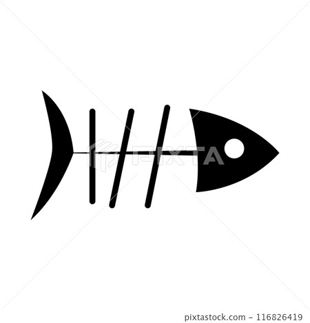 fish skeleton bone icon symbol fish skeleton bone icon symbol 116826419