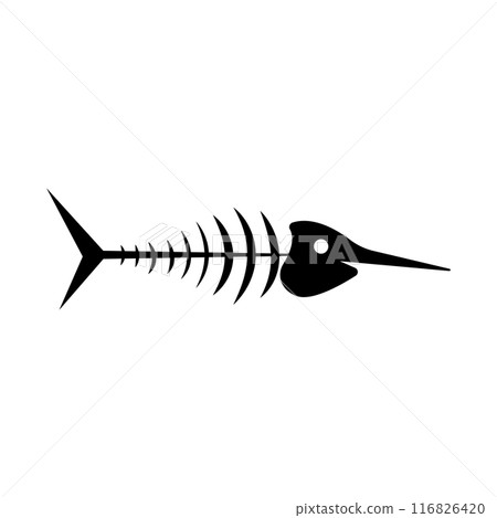 fish skeleton bone icon symbol fish skeleton bone icon symbol 116826420