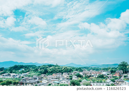 從茨城縣笠間市笠間工藝山眺望的景色 從茨城縣笠間市笠間工藝山眺望的景色 116826523