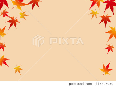 Beautiful autumn leaves maple frame background 11 orange Beautiful autumn leaves maple frame background 11 orange 116826930