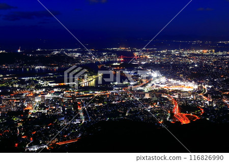 [Fukuoka Prefecture] Night view of Kitakyushu City (Sarakurayama Observation Deck) 116826990