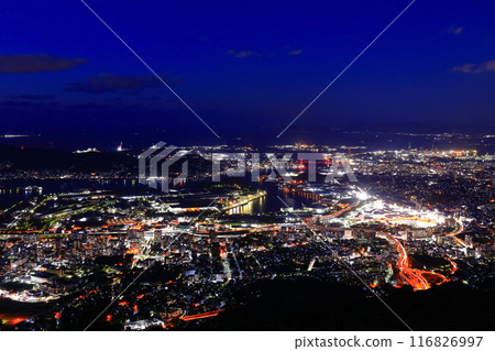 [Fukuoka Prefecture] Night view of Kitakyushu City (Sarakurayama Observation Deck) 116826997