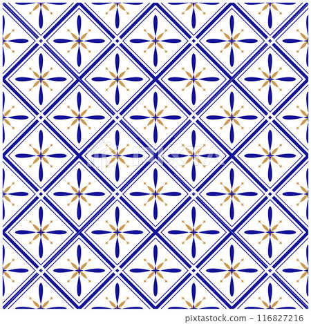 Vintage flower pattern, foral tile pattern, tile pattern seamless 116827216